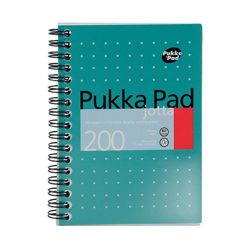 PUKKA PAD RULED WIREBOUND METTALIC JOTTA NOTEPAD 200 PAGES A6 (PACK OF 3) JM036