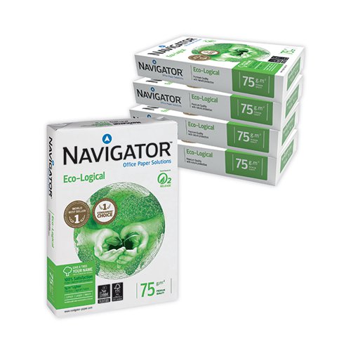 NAVIGATOR ECO-LOGICAL PAPER 75GM A4 (PACK OF 2500) NAVA475
