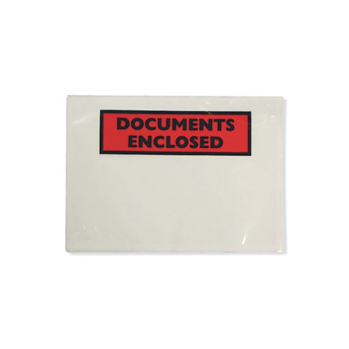 GOSECURE SELF ADHESIVE DOCUMENT ENVELOPES A6 DOCUMENTS ENCLOSED TEXT (PACK OF 1000) 4302002